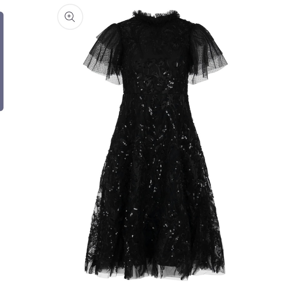 JessaKae Midnight Black Lace Midi Dress
